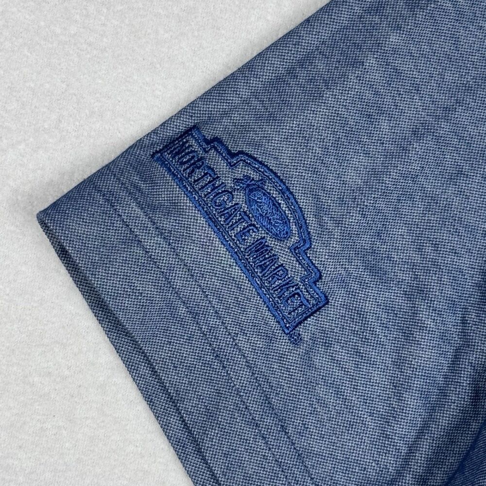 Travis Mathew Men's Polo Shirt Golf Large Short Sleeve Cotton Blend Blue - Picture 10 of 12